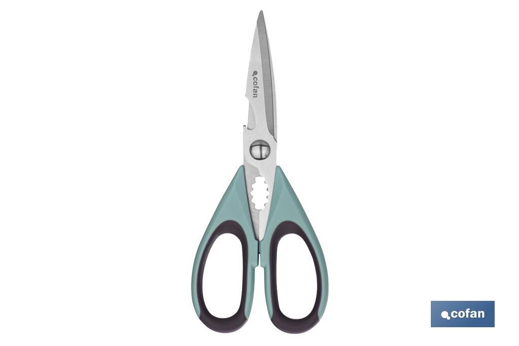 TIJERAS VERDES DE ACERO INOX. MODELO SENA 22 CM