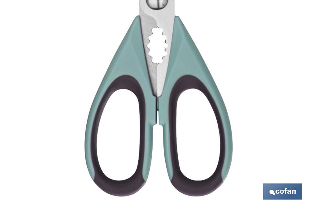 TIJERAS VERDES DE ACERO INOX. MODELO SENA 22 CM