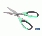 TIJERAS VERDES DE ACERO INOX. MODELO SENA 22 CM
