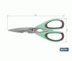 TIJERAS VERDES DE ACERO INOX. MODELO SENA 22 CM