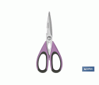 TIJERAS MORADAS DE ACERO INOX. MODELO SENA 22 CM