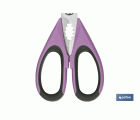 TIJERAS MORADAS DE ACERO INOX. MODELO SENA 22 CM