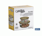 SET DE 2 RECIPIENTES DE BOROSILICATO CON TAPA DE BAMBÚ MODELO PANDA 620 ML - 950 ML