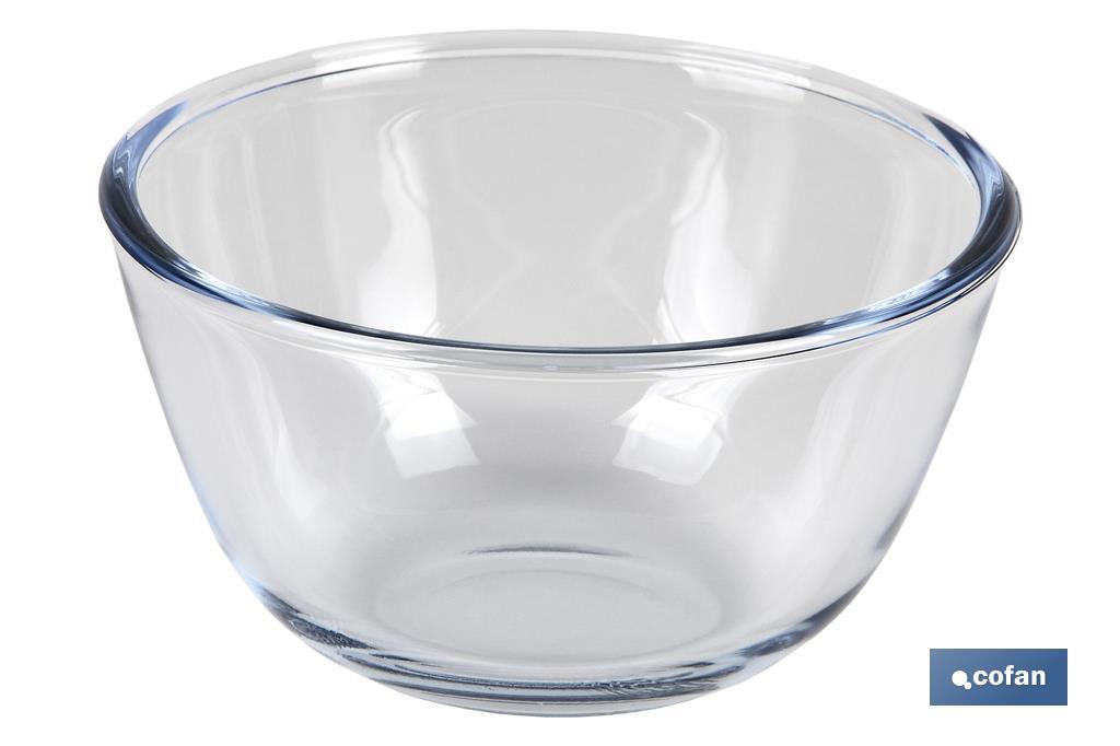 SET DE 2 ENSALADERAS DE VIDRIO BOROSILICATO MODELO BARITINA 800 ML - 2700 ML