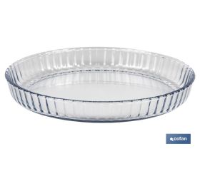 Fuente redonda de borosilicato Modelo Baritina I Capacidad 1600 ml | Medidas 27,7 x 3,5 cm | Peso 900 g