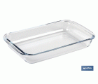 SET DE 3 FUENTES RECTANGULARES DE VIDRIO BOROSILICATO MODELO BARITINA 1600ML-2200ML-3000ML