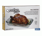 SET DE 3 FUENTES RECTANGULARES DE VIDRIO BOROSILICATO MODELO BARITINA 1600ML-2200ML-3000ML