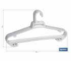PACK DE 6 PERCHAS BLANCAS  38 X18 CM