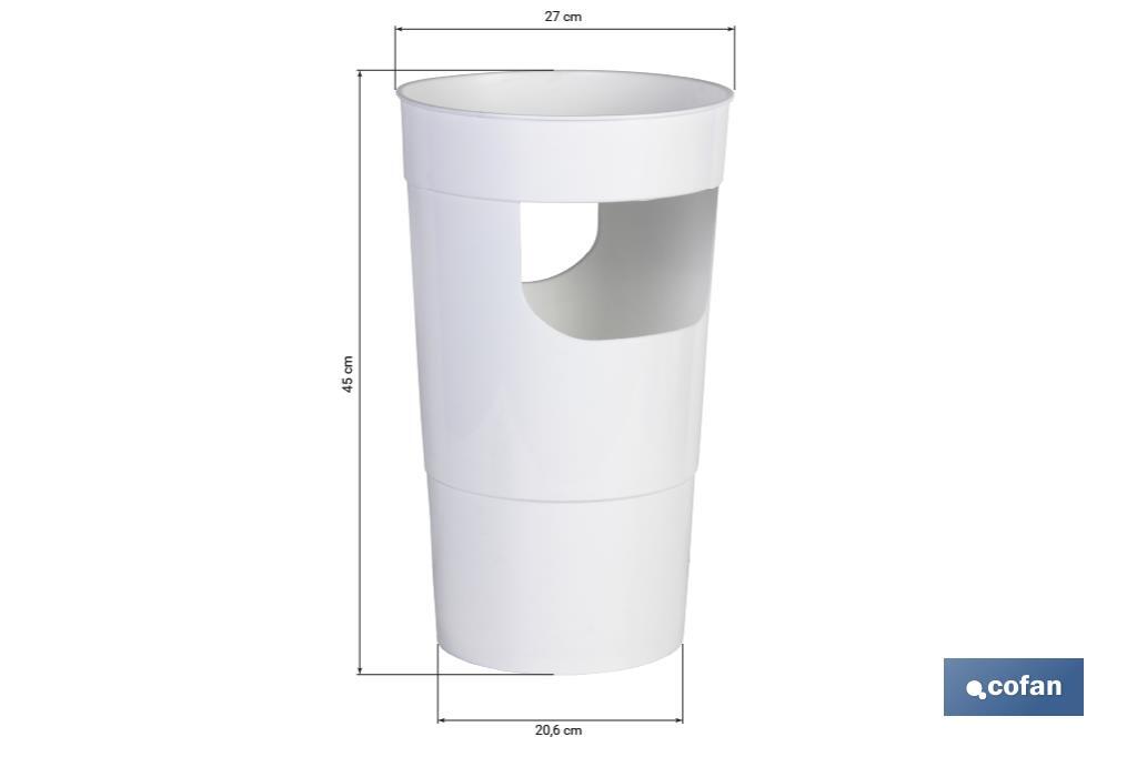 PARAGÜERO  BLANCO POLIPROPILENO 27 X 20.6 X 45 CM