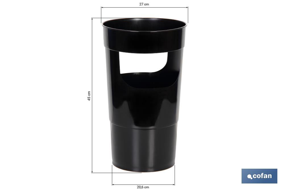 PARAGÜERO  NEGRO POLIPROPILENO 27 X 20.6 X 45 CM