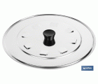 Tapa con desvaporizador en Acero Inox. y Pomo en ABS