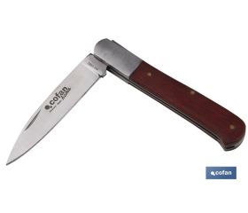 Navaja cabritera | Medida de 8 cm de hoja | Color Marrón | Hoja de Acero Inox