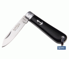Navaja marinera | Medida de 8 cm de hoja | Punta de espada | Hoja de Acero Inox | Mango de Polioximetileno | Color Negro
