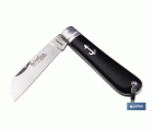 Navaja marinera | Medida de 8 cm de hoja | Pico de Loro | Hoja de Acero Inox | Mango de Polioximetileno | Color Negro