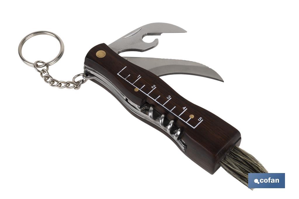 NAVAJA RECOLECCIÓN SETAS 9x2cm CON SACACORCHOS