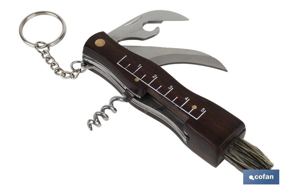 NAVAJA RECOLECCIÓN SETAS 9x2cm CON SACACORCHOS