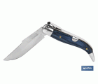 NAVAJA CLÁSICA DE TEJA CON 8 CM. DE HOJA COLOR AZUL