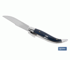 NAVAJA CLÁSICA DE TEJA CON 8 CM. DE HOJA COLOR AZUL