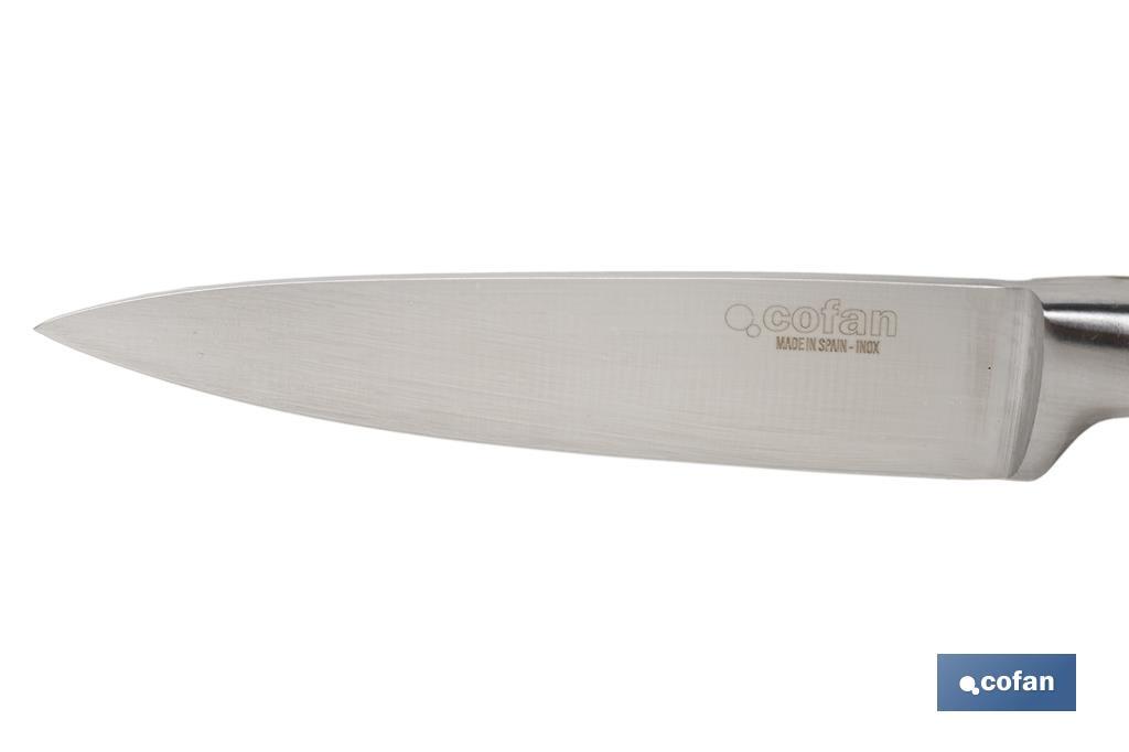CUCHILLO PUNTILLA COCINERO HOJA 9cm MODELO AGUACEJO ROJO
