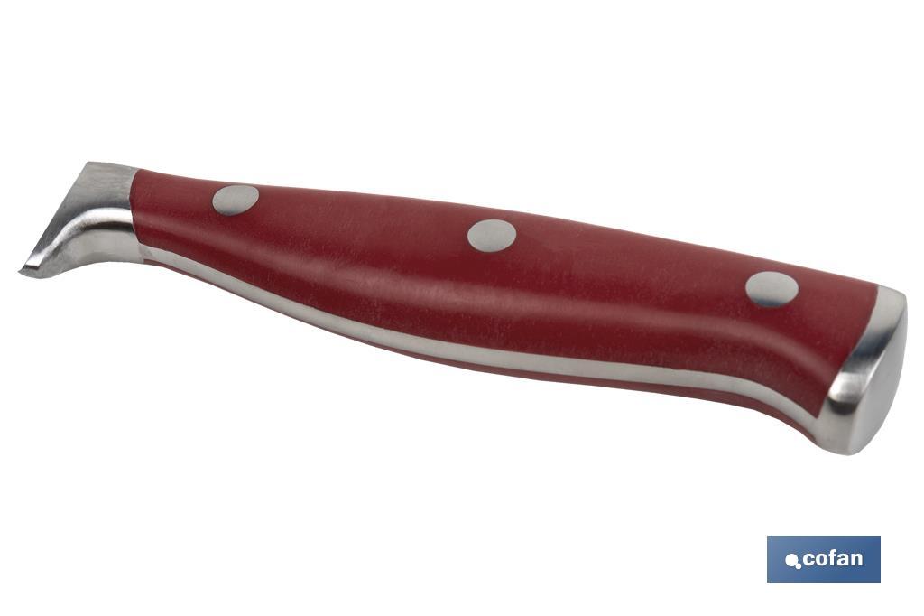 CUCHILLO VERDURAS  HOJA13cm MODELO AGUACEJO ROJO