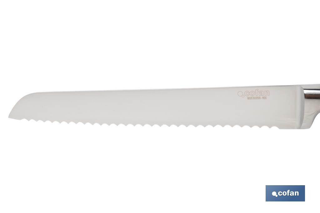 CUCHILLO PANERO HOJA 21cm MODELO AGUACEJO ROJO