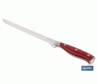 CUCHILLO JAMONERO/SALMONERO HOJA 25cm MODELO AGUACEJO ROJO