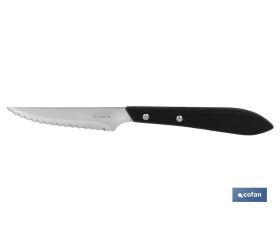 Pack de 3 Cuchillos | Hoja microdentada de 10 cm | En negro