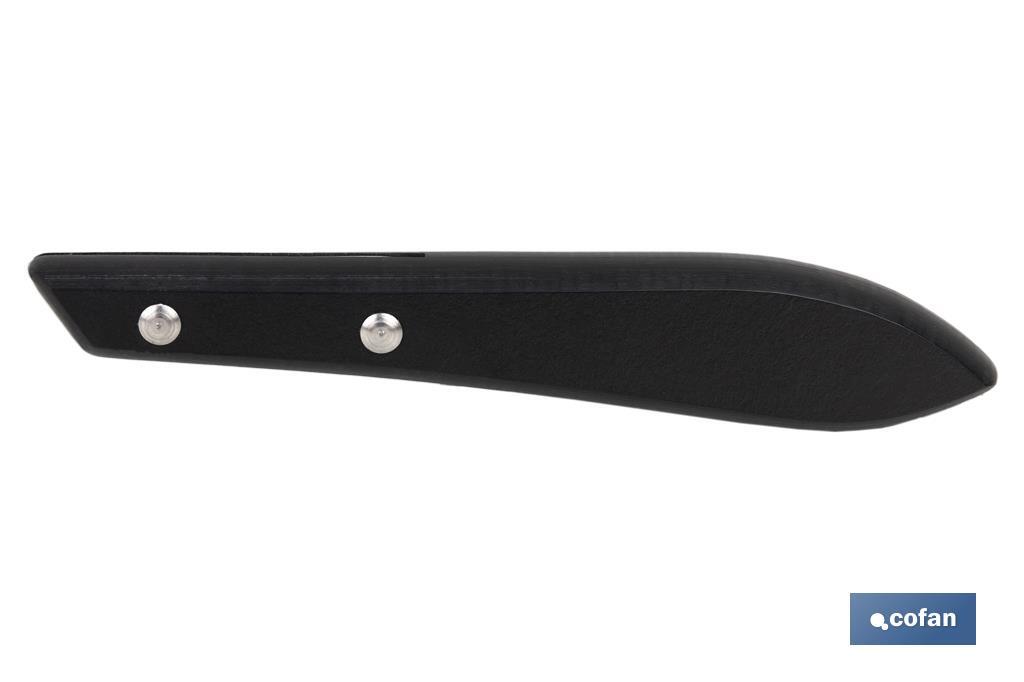 PACK 3 CUCHILLO CHULETERO MICRODENTADO HOJA 10cm  MODELO GULASH NEGRO