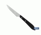 PACK 3 CUCHILLO CHULETERO MICRODENTADO HOJA 10cm  MODELO GULASH NEGRO