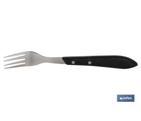Pack de 3 tenedores chuleteros o de mesa | Con 4 púas | En negro