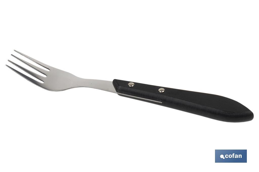 PACK 3 TENEDORES CHULETEROS MODELO GULASH NEGRO