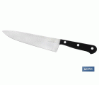 Cuchillo cocinero | Modelo Saffron | Medida de 20 cm | Hoja de Acero Inox | Mango de Polioximetileno | Color Negro