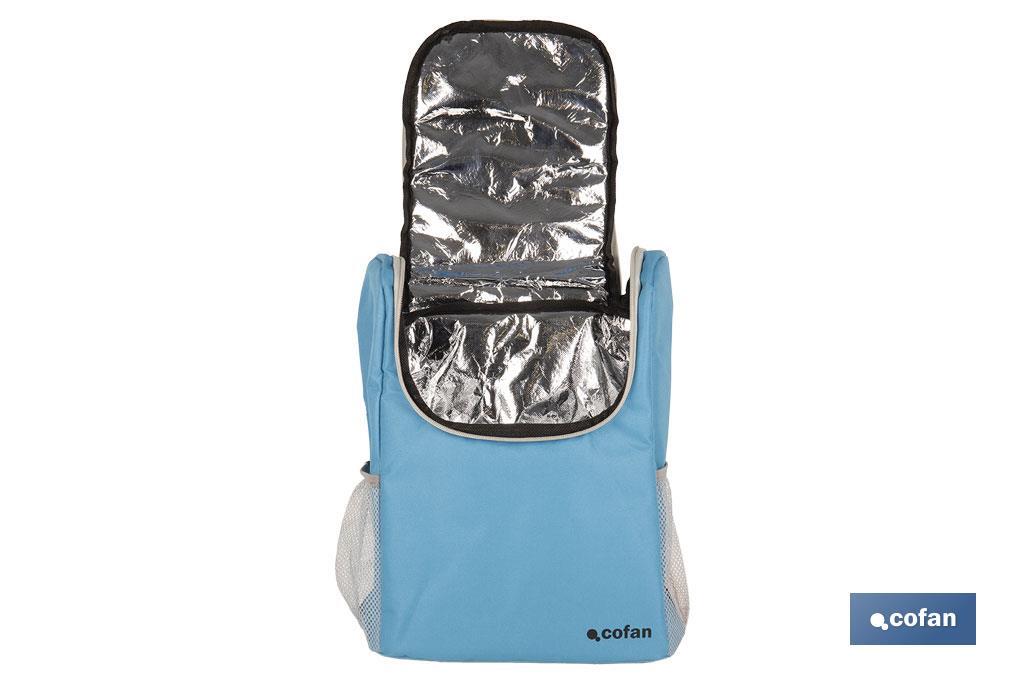 MOCHILA NEVERA COLOR AZUL/GRIS CLARO 10 L