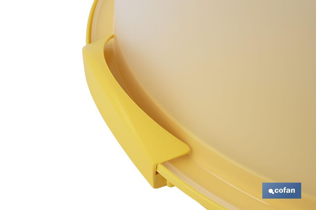 TARTERA REDONDA AMARILLA OPACA PAVLOVA CON ASAS Ø34,5 X 18,5 CM