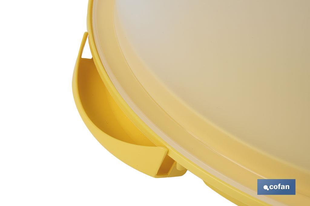 TARTERA REDONDA AMARILLA OPACA PAVLOVA CON ASAS Ø34,5 X 18,5 CM