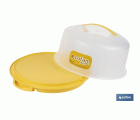 TARTERA REDONDA AMARILLA OPACA PAVLOVA CON ASAS Ø34,5 X 18,5 CM