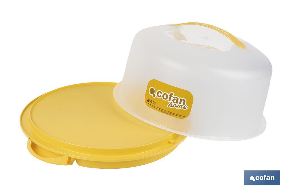 TARTERA REDONDA AMARILLA OPACA PAVLOVA CON ASAS Ø34,5 X 18,5 CM