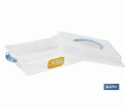 TARTERA RECTANGULAR AZUL OPACA PAVLOVA CON ASAS 38 X 28 X 13 CM
