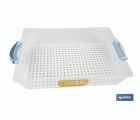 TARTERA RECTANGULAR AZUL OPACA PAVLOVA CON ASAS 38 X 28 X 13 CM