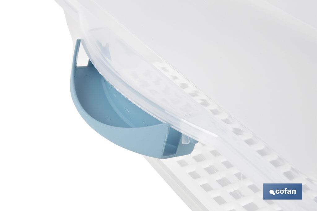 TARTERA RECTANGULAR AZUL OPACA PAVLOVA CON ASAS 38 X 28 X 13 CM