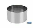 MOLDE REDONDO PARA EMPLATAR ACERO INOXIDABLE  8 X 4.5 CM