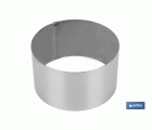 MOLDE REDONDO PARA EMPLATAR ACERO INOXIDABLE  8 X 4.5 CM