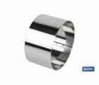 MOLDE REDONDO PARA EMPLATAR ACERO INOXIDABLE  8 X 4.5 CM