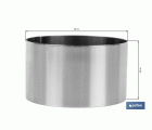 MOLDE REDONDO PARA EMPLATAR ACERO INOXIDABLE  8 X 4.5 CM