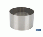 MOLDE REDONDO PARA EMPLATAR ACERO INOXIDABLE  10 X 6 CM