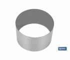MOLDE REDONDO PARA EMPLATAR ACERO INOXIDABLE  10 X 6 CM