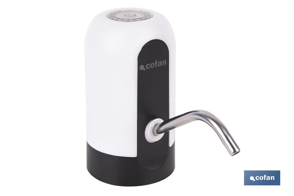 DISPENSADOR DE AGUA PARA GARRAFAS RECARGABLE USB 6.9 X12.3 CM