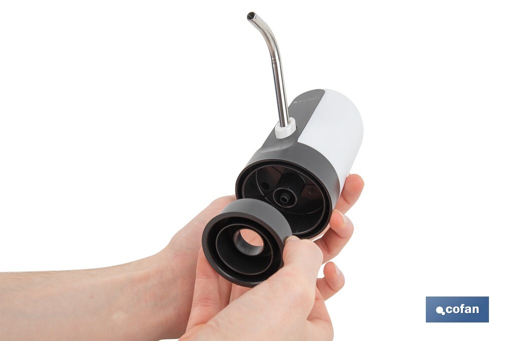 DISPENSADOR DE AGUA PARA GARRAFAS RECARGABLE USB 6.9 X12.3 CM