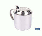 Grasera de acero inoxidable con filtro desmontable | Capacidad: 0,75 l | Disponible con icono para aceite de carne o de pescado