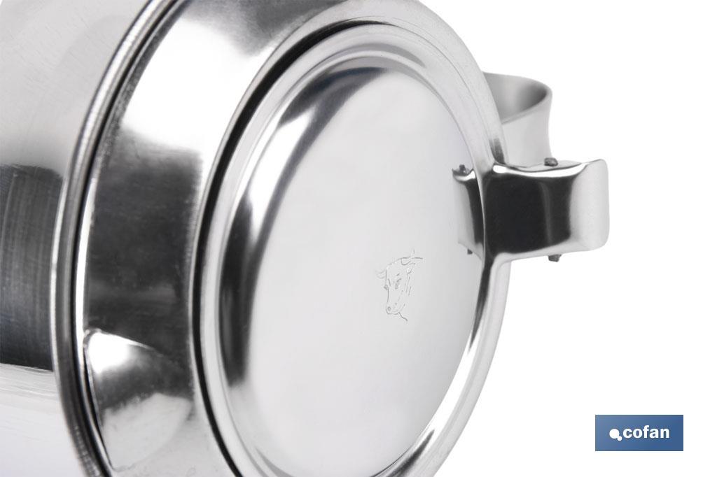 GRASERA EN ACERO INOXIDABLE 18/00 CARNE ( 75 CL) 10 x 12 CM